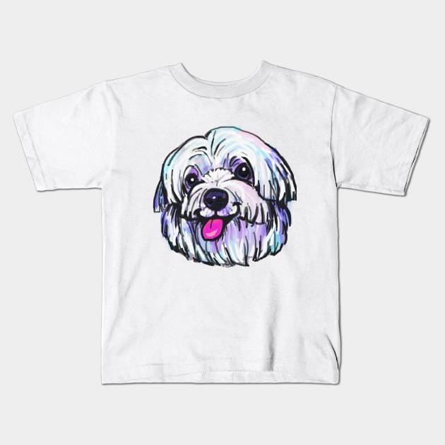 The happy Maltese Love of My Life Kids T-Shirt by lalanny